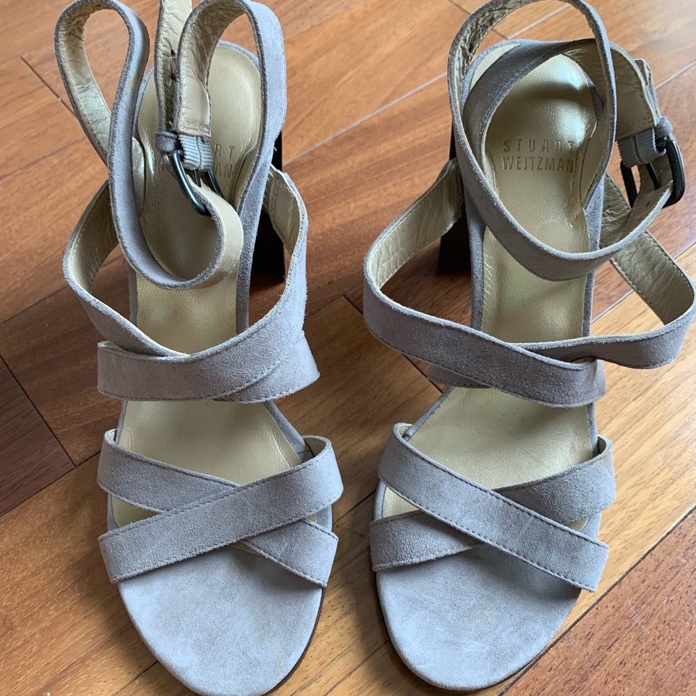 Stuart Weitzman Strappy Suede Sandals